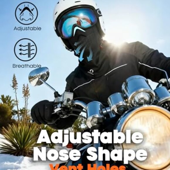 Windproof Fleece Lined Balaclava Face Mask Ski Motorcycle Winter Gear main image 6